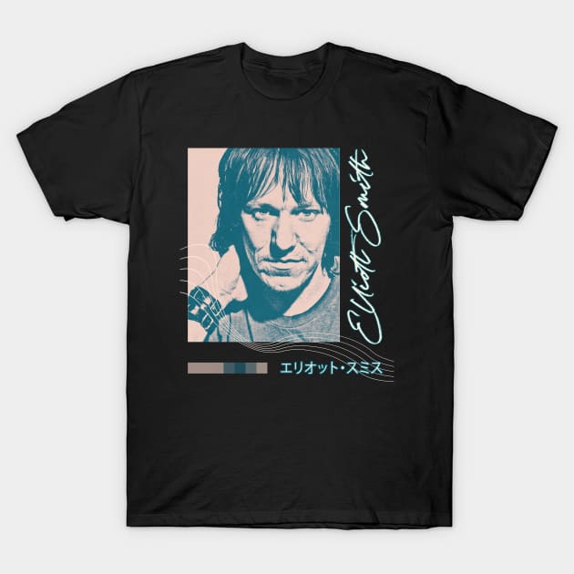 Elliott Smith / Aesthetic Fan Art Design T-Shirt by unknown_pleasures